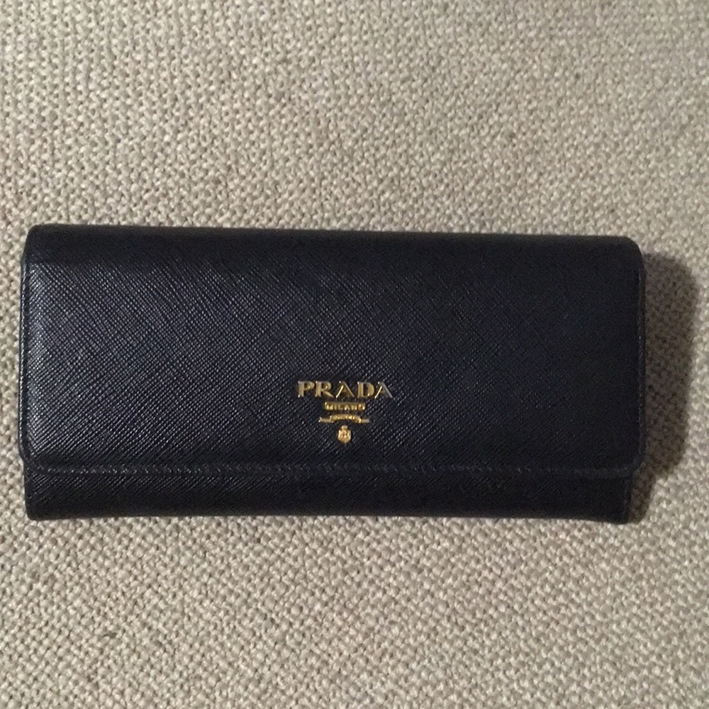 Prada black and pink wallet